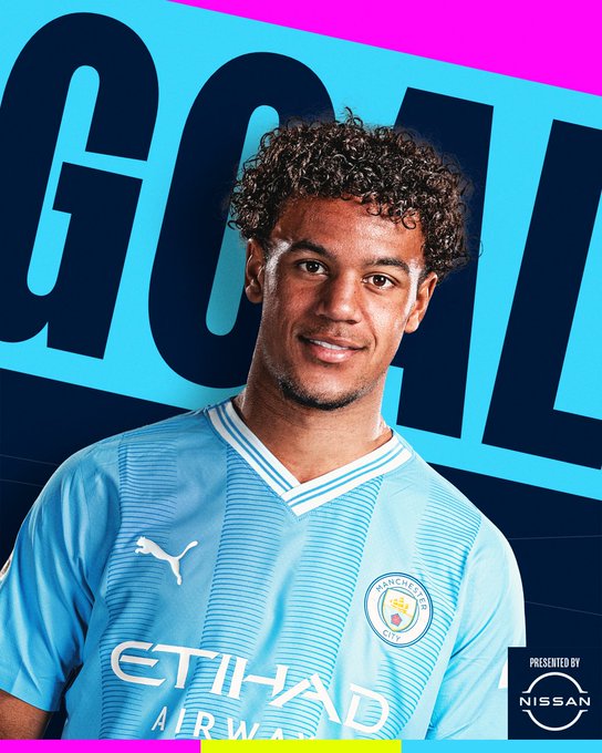 A stroke of luck from a deflection gives  @ManCity  another! 😬  Great wing play from young, Oscar Bobb 👏
