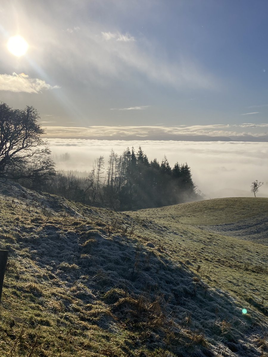 Amazing views across the Eden Valley to the Lakes today #inversion #clouds #Cumbria