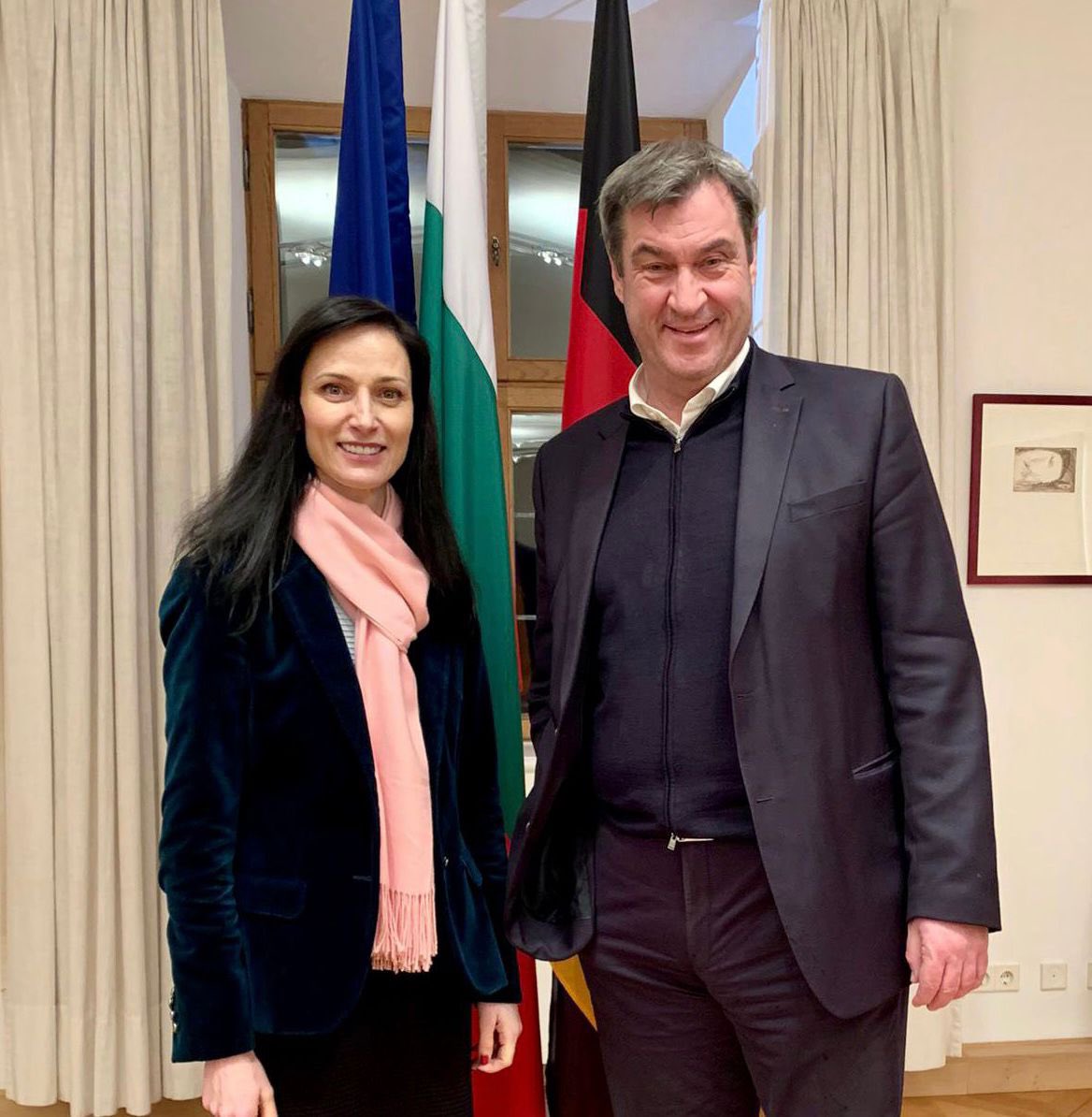 High-level BG🇧🇬-Bavaria🇩🇪 meeting in Apr'24 ➡️ 🗝 result of my discussion w/ PM of Bavaria &Chair of @CSU @Markus_Soeder Bavaria is the biggest 🇩🇪trade partner of Bulgaria. We continue our work on linking innovation, higher education &industry.