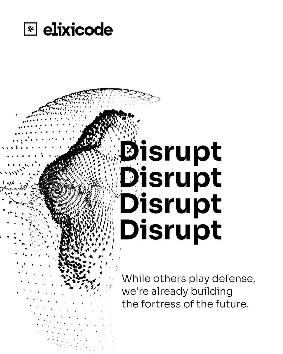 elixicode's tweet image. While others play defense, we're already building the fortress of the future.
#Elixicode #Cybersecurity