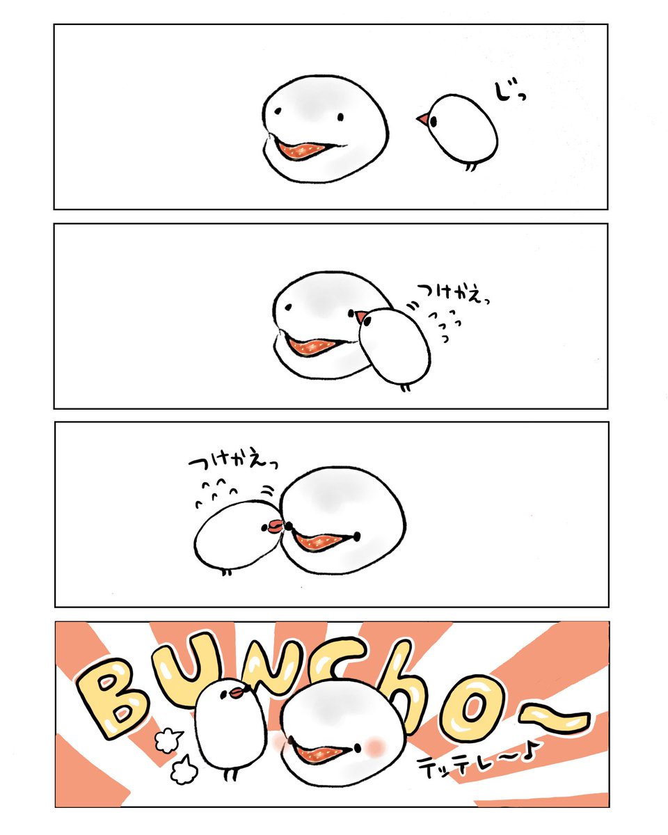 苺大福を文鳥にするぶんちょ 
