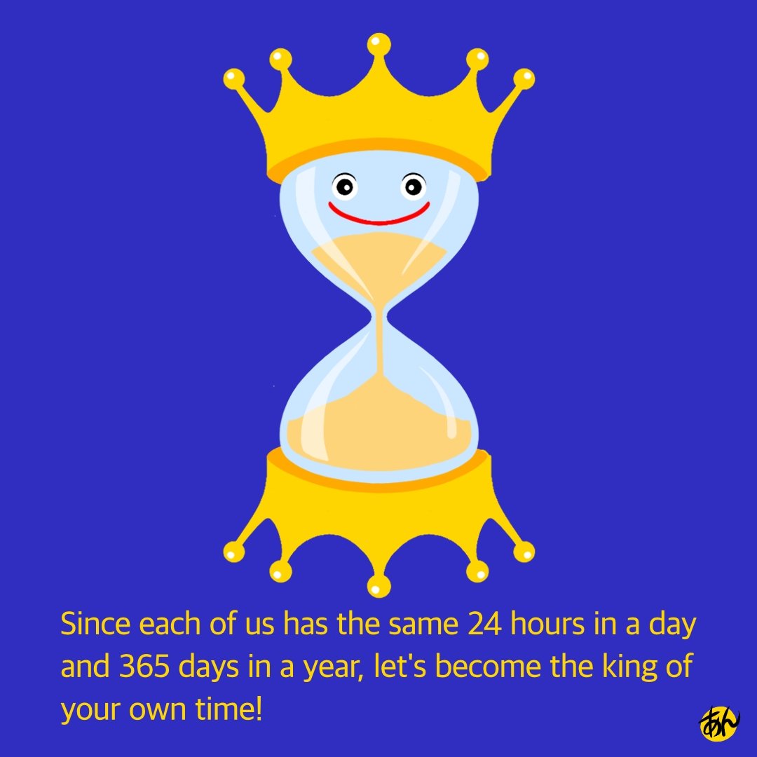 ancreationjp's tweet photo. "Since each of us has the same 24 hours in a day and 365 days in a year, let's become the king of your own time!"

😊An
Although our lifespans may vary, we all have the same amount of time in a day. Let's make the most of today!

#illustration #ILLUSTORY https://t.co/q6fnmSoQMD