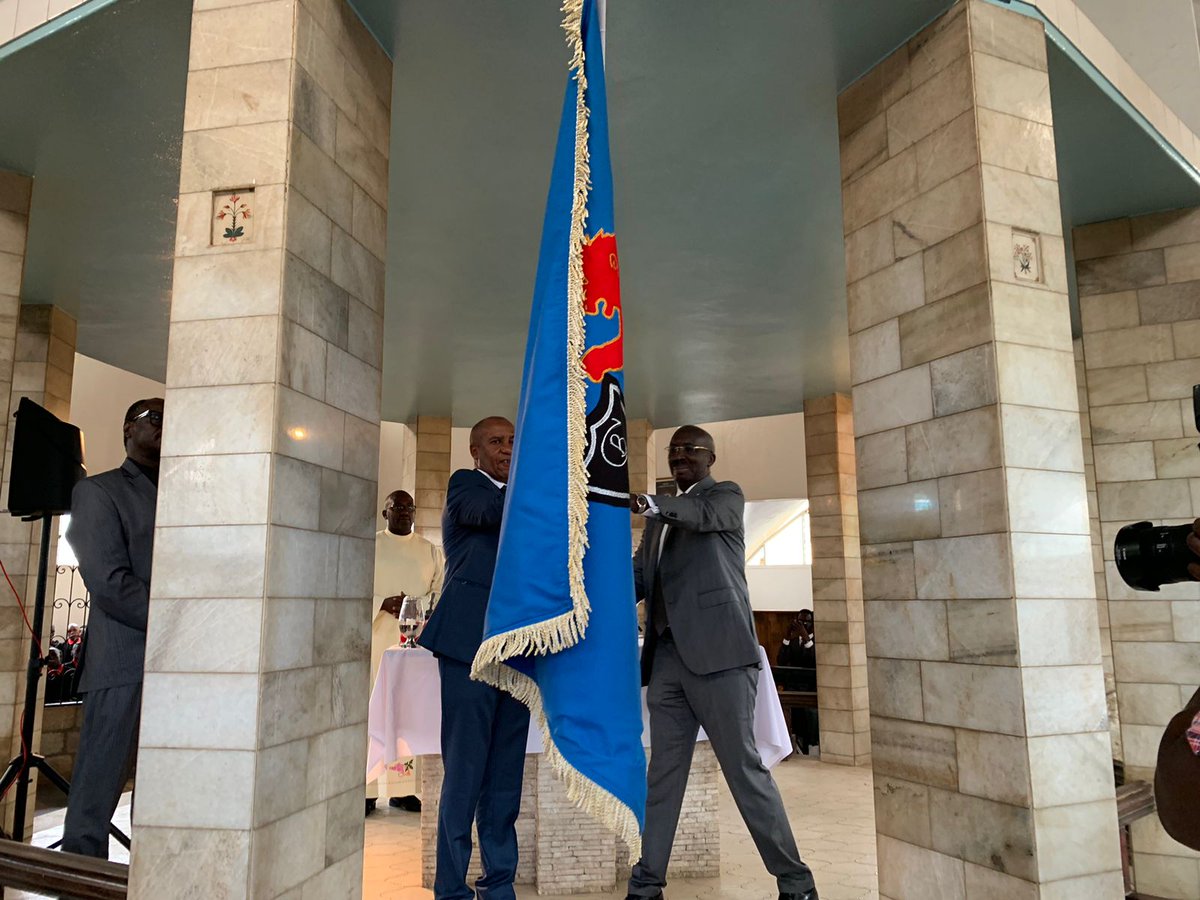 1/2 Capturing the poignant moment as Mr. David Mureithi chairman of the school's managing committee <a href="/Starehe_Boys/">Starehe Boys' Centre & School</a>, gracefully receives the Consecrated Colours of Starehe and the School Seal from Director Emeritus Mr. Josphat Mwaura <a href="/JosMwaura/">Josphat Mwaũra</a>
#Starehe
#UnitedToServe