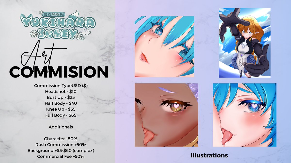 YukiharaIceey's tweet image. January Art Commisions Open