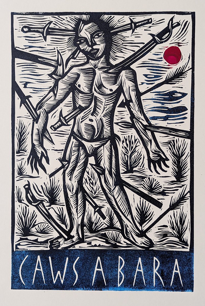 JdrAbell's tweet photo. Cofiwch Dic Penderyn
Linocut
30cm x 20cm
An allegory of the martyr of the Merthyr Rising
https://t.co/fMvXnbIxuZ
#cawsabara #merthyrrising https://t.co/wWVZxcVyax