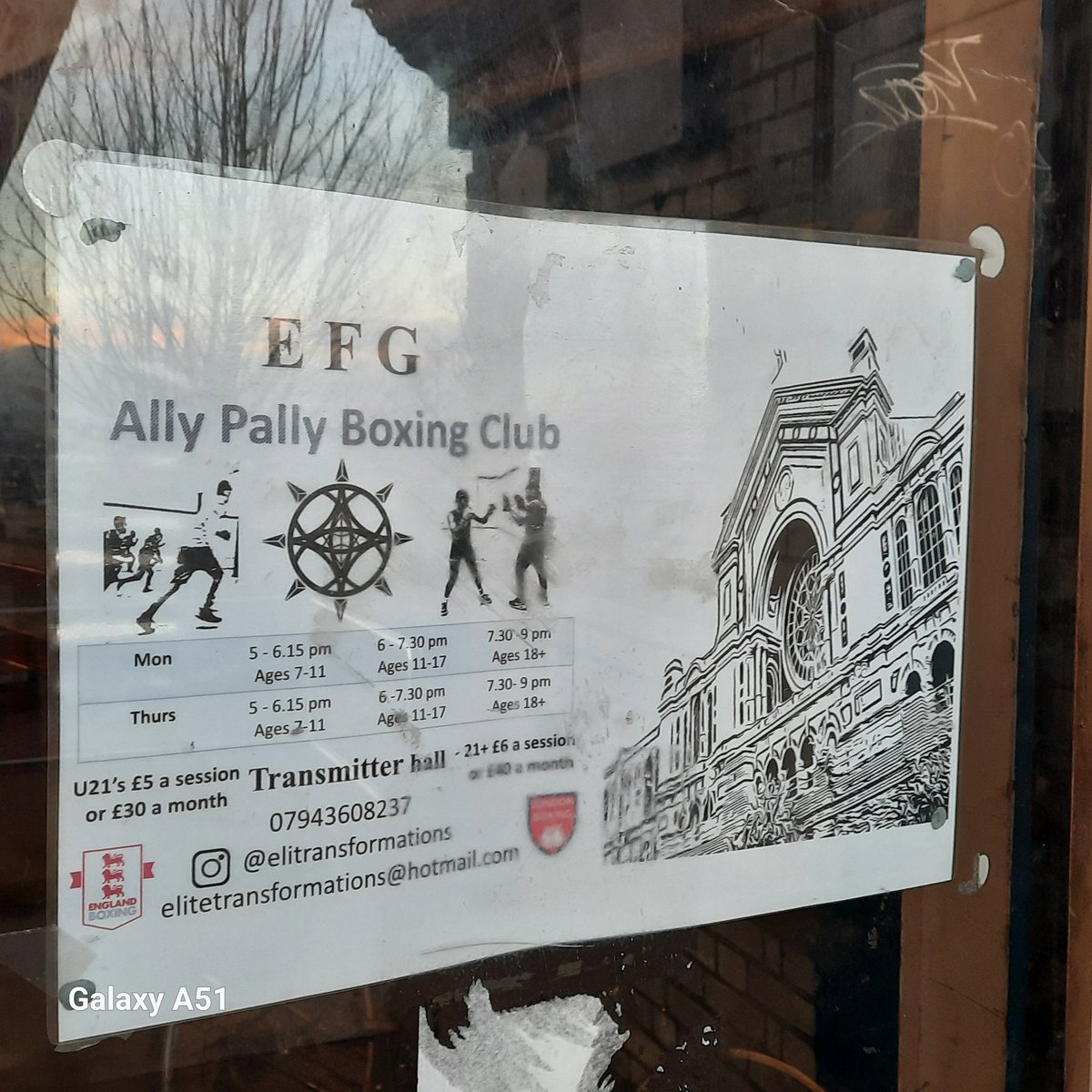 The Ally Pally Boxing Club inside the iconic Alexandra Palace <a href="/FriendsAllyPark/">Alexandra Park</a> Transmitter Hall is open for business!  Run by our good friends at Elite Transformations who made our sundial.  The boxing club is ideally situated for residents of <a href="/haringeycouncil/">Haringey Council</a> on the W3 bus route