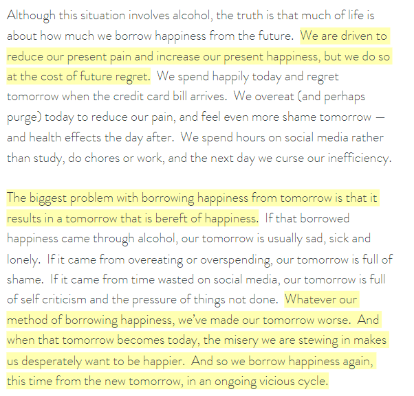 elisabetguwanto's tweet photo. hari ini nemu istilah yg menarik dan relatable banget:

Borrowed Happiness atau kebahagiaan yang dipinjam 🫠

kita sering melakukan hal2 buat menyenangkan diri sendiri sekarang, tapi punya dampak buruk di masa depan. https://t.co/00AekoUV7D