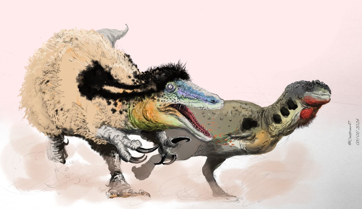 Megaraptor undetermined vs Thanos simonattoi from São José do Rio Preto formation. #Paleoart