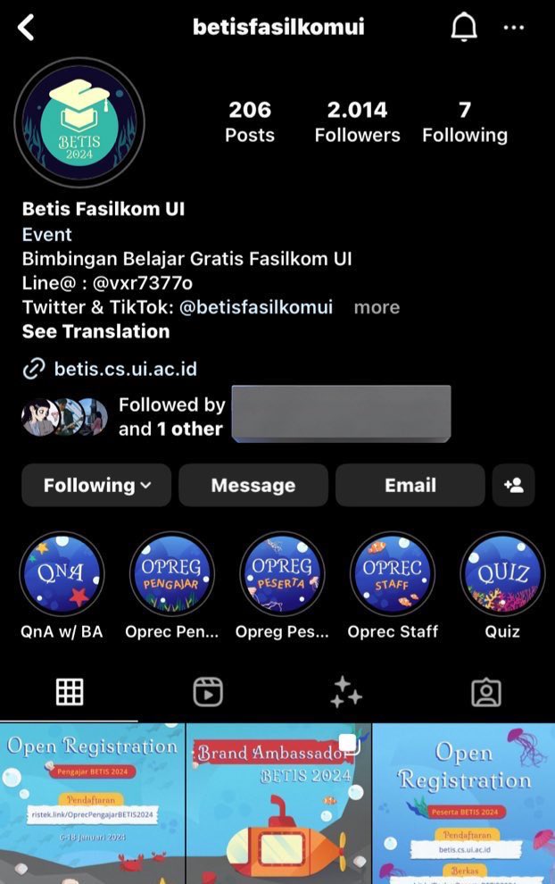 mareidaily's tweet photo. hai👋🏻 bagi teman-teman yang bingung mau bimbel di mana karena keterbatasan biaya atau faktor lainnya, aku punya solusinya nih 😆

fasilkom ui mengadakan bimbingan belajar utbk secara gratis loh! yukk ikutan :D

info selengkapnya cek di instagramnya @/betisfasilkomui yaa 🫶🏻 https://t.co/ScPQDPEFvo
