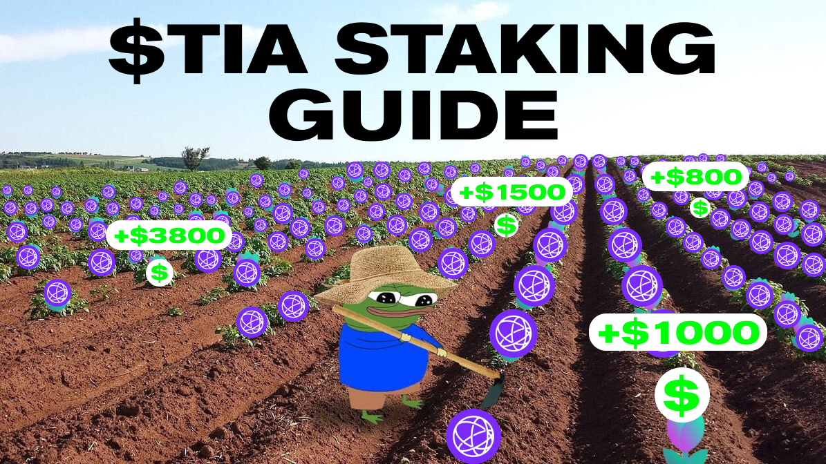 0xPepesso's tweet photo. $10 in staked $TIA a week ago = $1000 in $DYM airdrop today

10+ airdrops coming for $TIA stakers.

Stake $TIA NOW.

Here's how to buy and stake $TIA in 3 mins 👇🧵 https://t.co/qePXFOx5af