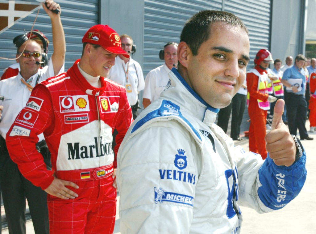 Andoni (amendiluze) (@amendiluze) on Twitter photo Si había un piloto al que Schumacher no podía ni ver, ese era Juan Pablo Montoya.
<a href="/jpmontoya/">Juan Pablo Montoya</a> no fue campeón en F1, pero fue el que durante el dominio de Ferrari se atrevió a declararles la guerra.
Aquí un TOP Highlights de mejores duelos Montoya vs Schumacher: Si había un piloto al que Schumacher no podía ni ver, ese era Juan Pablo Montoya.
<a href="/jpmontoya/">Juan Pablo Montoya</a> no fue campeón en F1, pero fue el que durante el dominio de Ferrari se atrevió a declararles la guerra.
Aquí un TOP Highlights de mejores duelos Montoya vs Schumacher:
