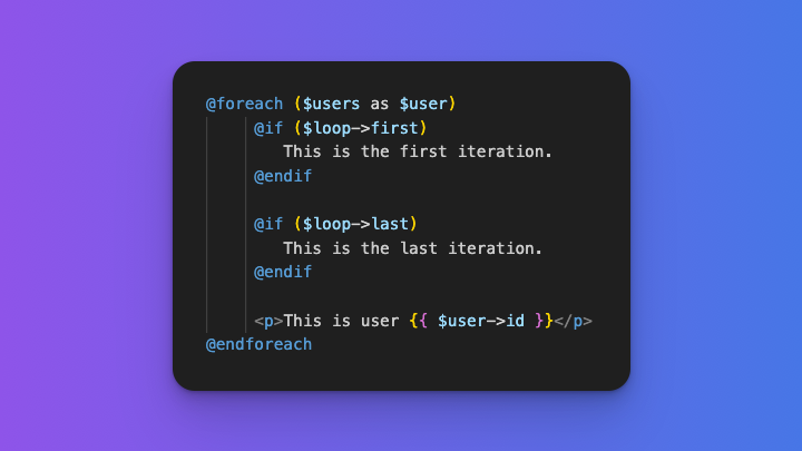 laravelbackpack's tweet photo. 1/3. Laravel Tip

Did you know... While iterating through a foreach loop, a $loop variable will be available inside of your loop. This variable provides access to some useful bits of information.

More info in the short 🧵👇 https://t.co/ZMVihyRYe2