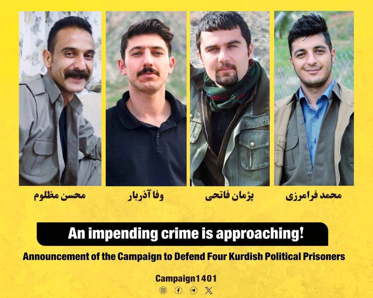 بیری ئازادیم لە زیندانا فراوانتر ئەبێ
قوڕ بە سەر ئەو دوژمنە هیوای بە بەندیخانەیە

#نه_به_اعدام