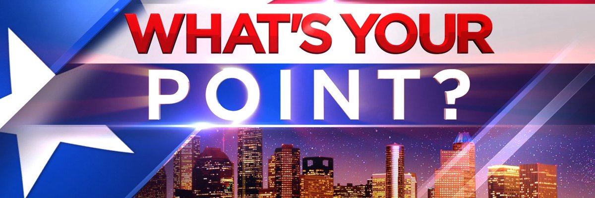 Just Ahead on 'What's Your Point?'-Houston Mayor @whitmire_john ends hostilities against FF'S, Multiple developments on the border as record number of illegals cross, Tx. Land Commish @DrBuckinghamTX calls out COH for shorting Harvey victims fed aid @FOX26Houston 7-8 am