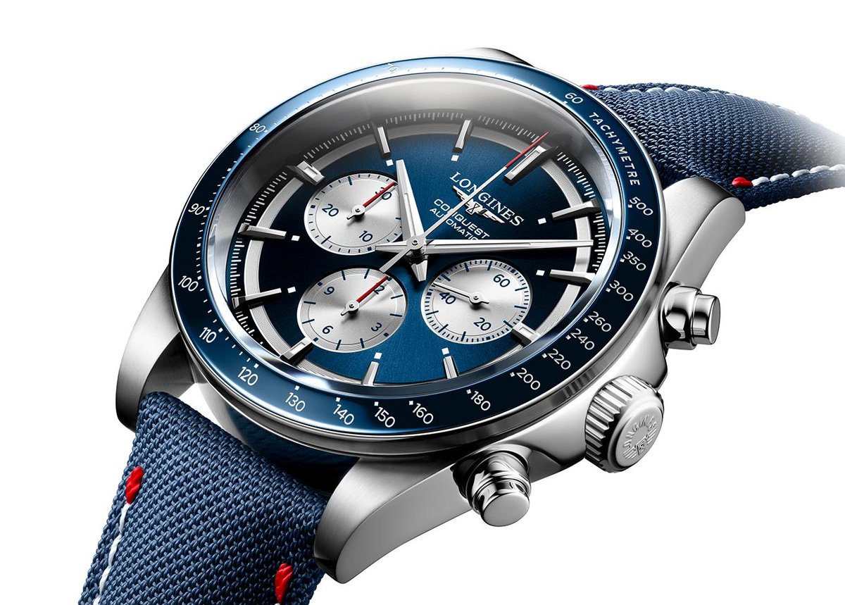 The amazing #Longines #Conquest #MarcoOdermatt #chronograph, created to celebrate the historic record of Swiss skier Marco Odermatt achieved in 2023 (highest number of points obtained in a single season by a male skier). Read more at timeandwatches.com/2024/01/longin… #longinesconquest
