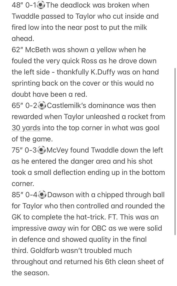 CCFC Saturday tweet media