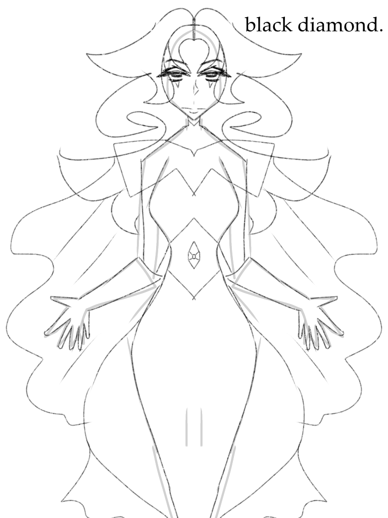 bleachtra's tweet image. Hello sorry for my absence!Kinda unsocial atm. 
A little sketch for black diamond,gonna make a lot of work for her!
#StevenUniverse #BlackDiamond #crystalgems #blackdiamondau
