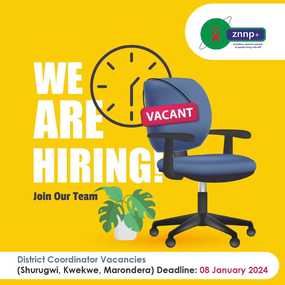Join our team: 3x District Coordinators for (Shurugwi, Kwekwe, Marondera)- Deadline: 08 January 2024 Find the Application form here: forms.office.com/r/gazqyXsUku Email your CV to: jobs@znnp.org