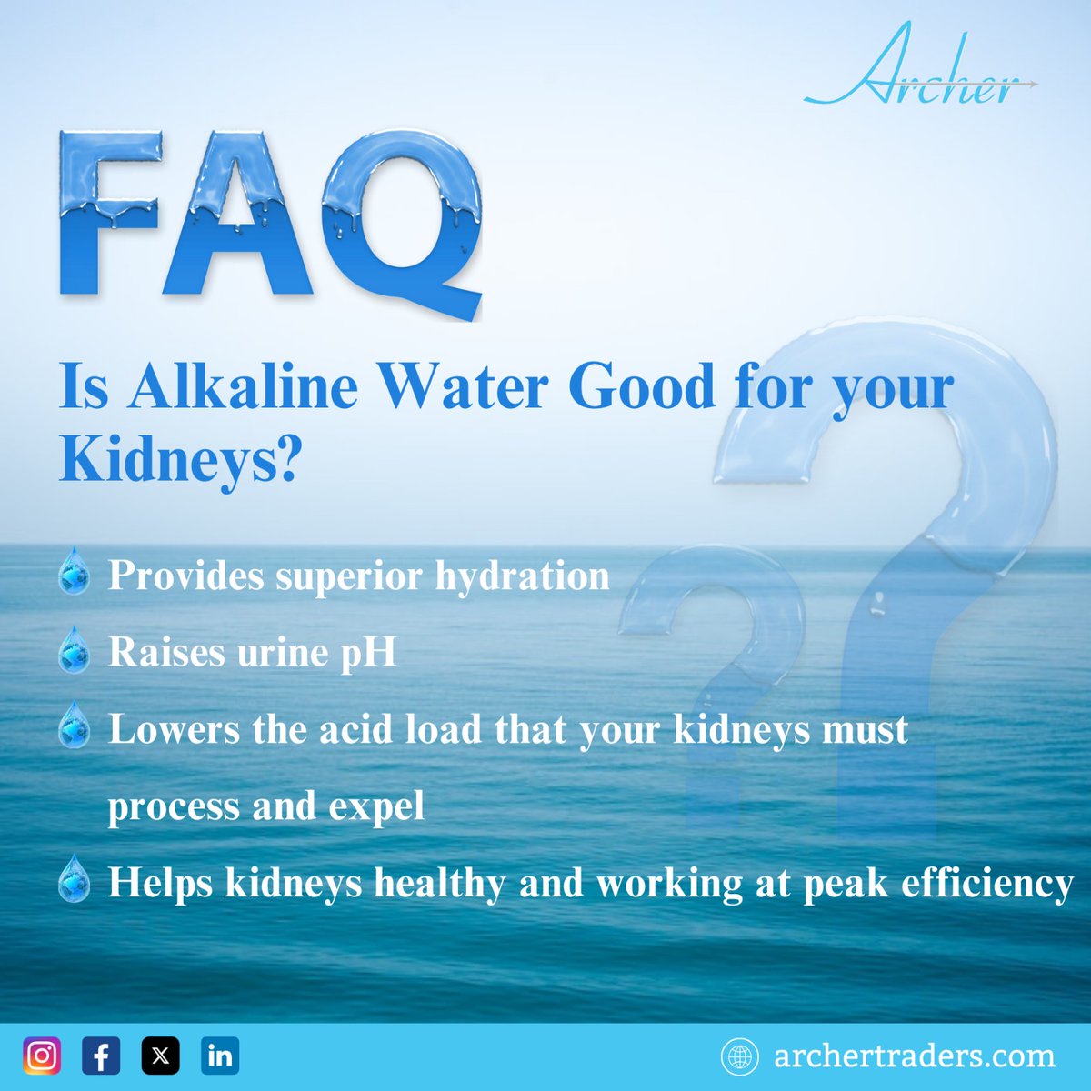 arhcertraders's tweet photo. Alkaline water beneficial for your kidney health. 

#alkalinewater #alkaline #ionizedwater #safewater #minerals #luxurylife #freshwater #archer  #kidney #KidneyHealth #healthy #healthylife #healthyliving #mumbai https://t.co/h0d4aZTffV