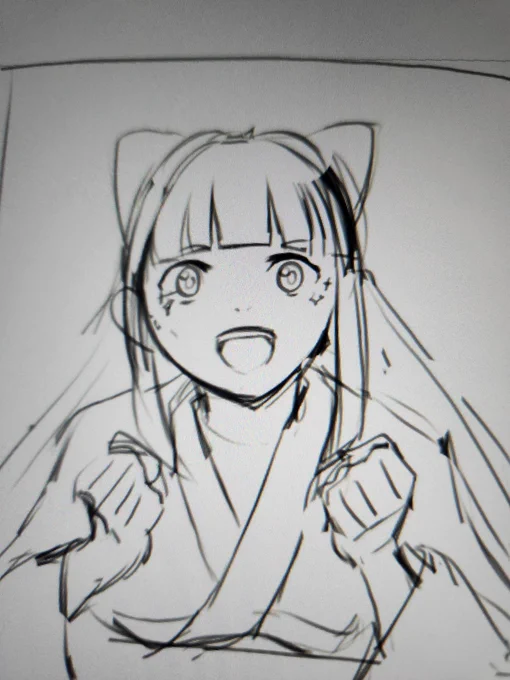 沙代さんかわいく描けてると信じたい
ラフが汚い 