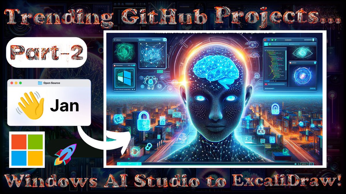 ManuAGI01's tweet image. 🚀 New Video Alert! 🌟
'Dive into the latest tech with "Top Trending GitHub Projects This Week: Part-2"! From Windows AI Studio to ExcaliDraw, we've got the full scoop on the most innovative projects. 👾🖥️
#AI #GitHubProjects #AutoGPT #opensource @dluzar
