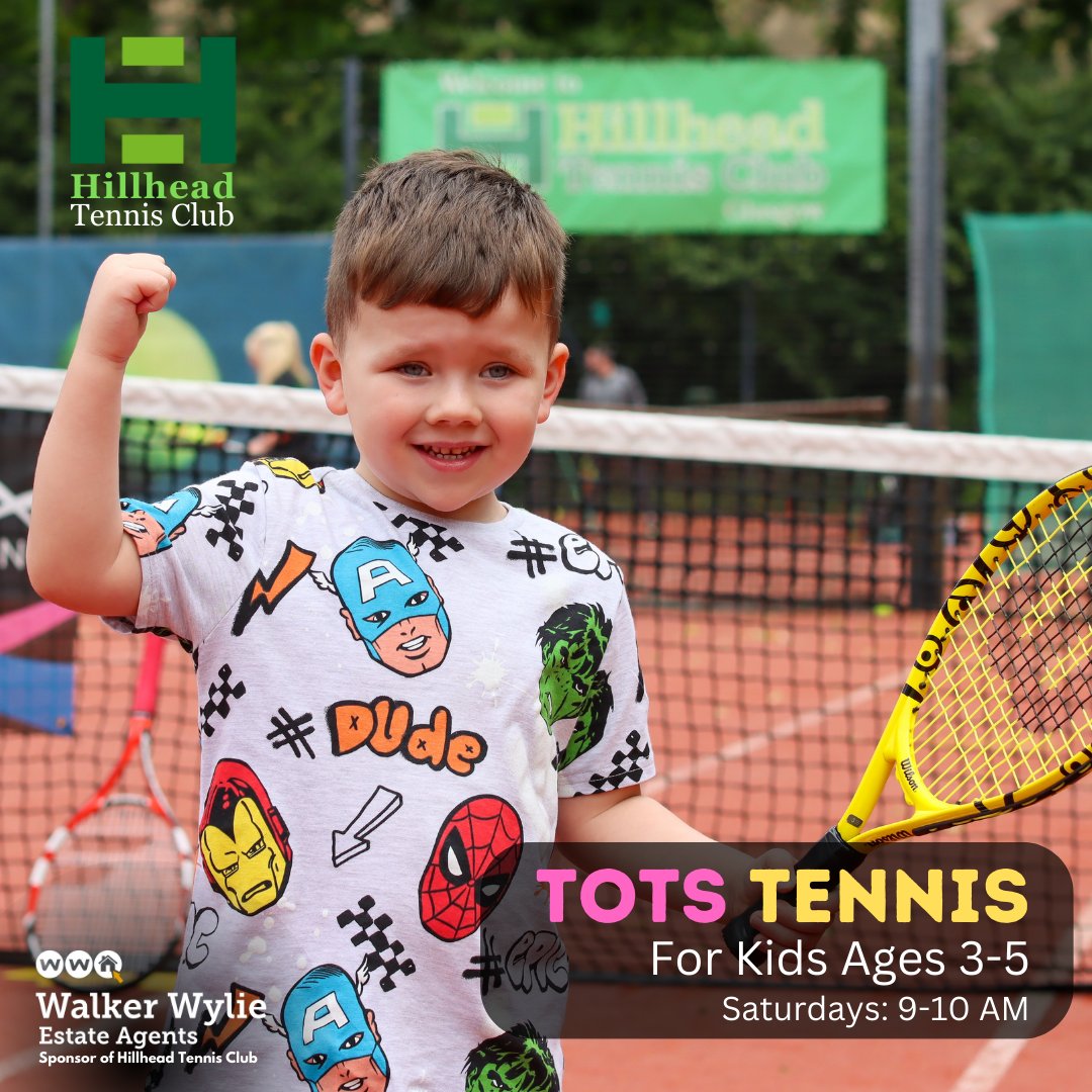 HillheadTennis's tweet photo. Start your child's tennis journey at Hillhead! 🎾 Tots Tennis for ages 3-5, Saturdays 9-10am. Fun sessions with expert coaches. Book now: https://t.co/sokH2Hju1X #TennisKids #HillheadClub https://t.co/dpWFye8pWz