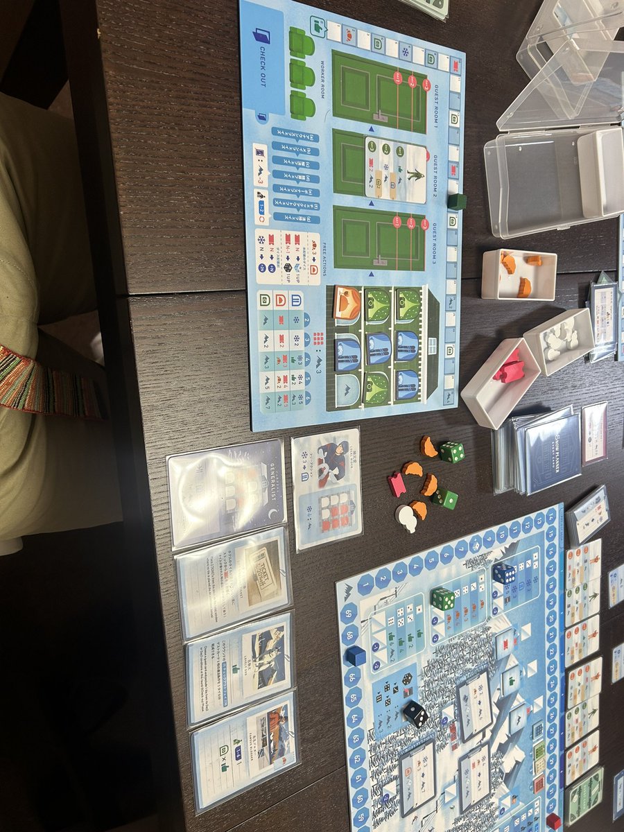 5starRvd's tweet photo. #SNOWPLANNER

スキー場経営ダイスプレイスメントゲーム。
インストをところどころ聞き逃したせいで、色々とえらい目にあう。もっと集中してインスト聞かないとなぁ。
#ボードゲーム https://t.co/Ko2AndDgAH