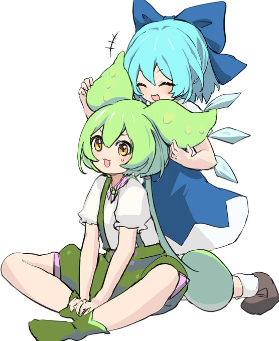 あんたおもしろい頭ねー!なんだかひんやりするのだ・・・ 