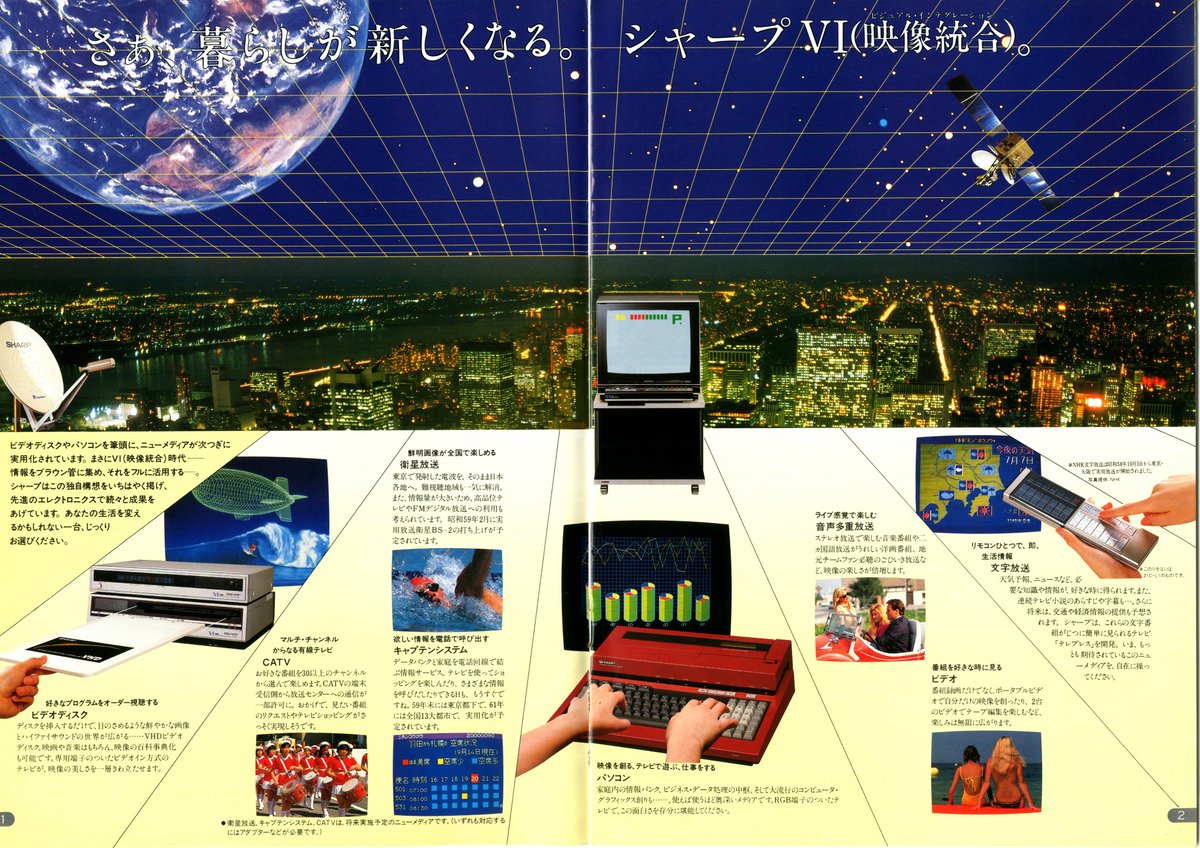tas66dc's tweet photo. シャープ ロングランカラー総合カタログ（1983.10）① https://t.co/fcbI5LpKDL