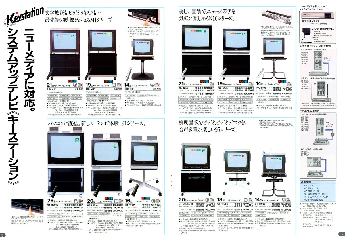 tas66dc's tweet photo. シャープ ロングランカラー総合カタログ（1983.10）① https://t.co/fcbI5LpKDL
