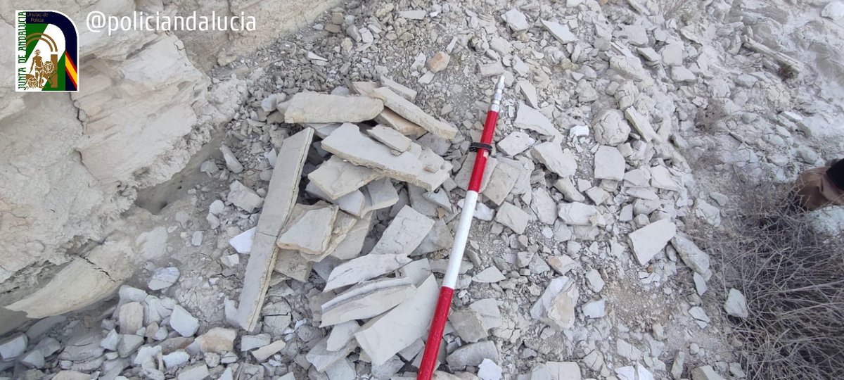 policiandalucia's tweet photo. Localizados restos paleontológicos de paleolago de la crisis salina del #Messiniense
👉🏼Entre 7 y 5 millones de años.
👉🏼No consta en el catálogo de bienes culturales.

ℹ️ Evento en la historia geológica del Mediterráneo que incluyó un período de desecación casi completa.
#Almería https://t.co/SMpxitqnZa