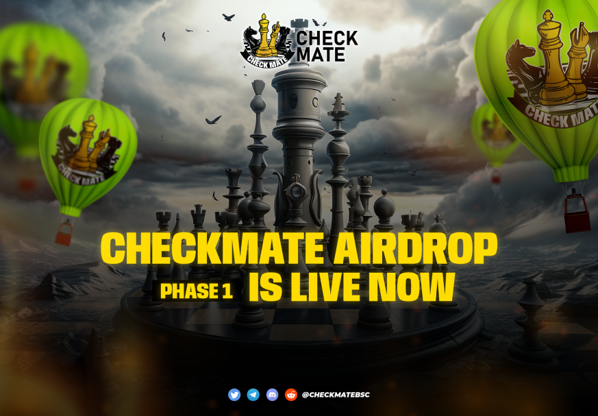 Checkmatebsc's tweet image. 🎉 Exciting news! 🎉

The much-awaited Checkmate Big airdrop is now LIVE! 🚀
🔓 Unlock rewards By🎁

1⃣Login with X
2⃣COMPLETE QUESTS
3⃣COLLECT POINTS
4⃣CLAIM REWARD

Get in on the action now! checkmatebsc.xyz/airdrop

#CHECKMATE #CKM $CKM #Airdrop #Reward #CRYPTO #BSC #Airdrops