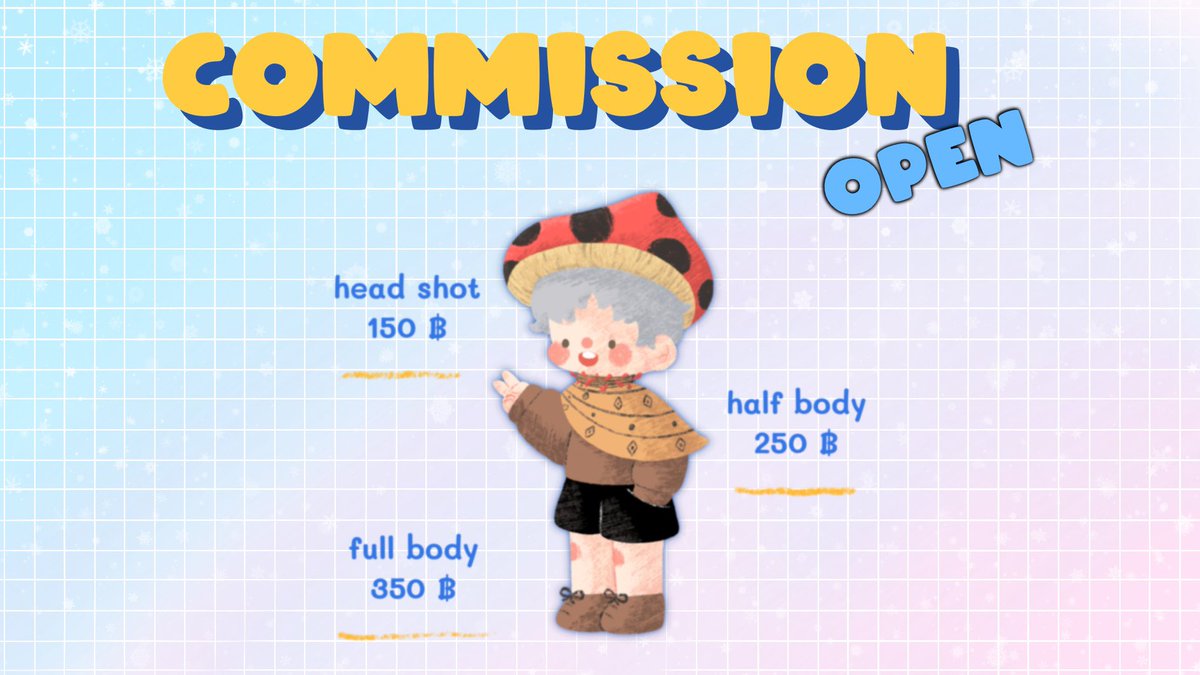 callme_punfun's tweet image. ˚ ༘ RT appreciated ⋆.˚
⊹。 ✱˚ commission : OPEN ˚ ✱ 。⊹
✏️ รายละเอียด+ตัวอย่างผลงานเพิ่มเติมในลิงก์นี้เลย!
bit.ly/3pulc3C
📥 สอบถามเพิ่มเติมหรือสั่งงานทาง dm ได้เลยค่ะ
🌷 ขอบคุณนะคะ ♡
#commissionsopen #commissionTH #คอมมิชชั่น #คมชโฮมุ้ #ตลาดงานจิบิ