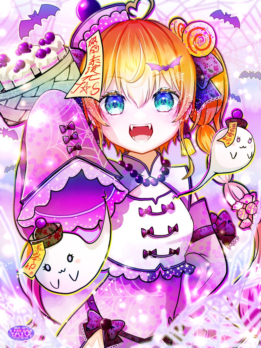 hoshikawayayoi's tweet photo. 昨年ハロウィンに描いたマジカルキョンシーをこちら↓↓↓で紹介していただきました☺️
可愛かったりカッコよかったり、楽しいキョンシーワールド覗いて見てください〜🎶 https://t.co/sJaJDZCsmH
