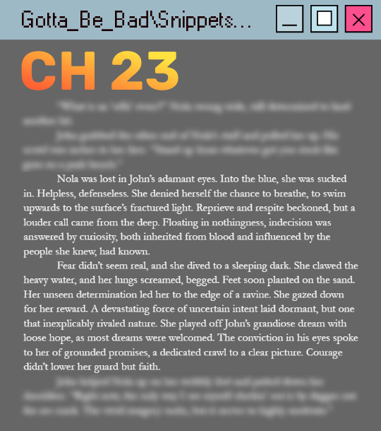 jclibanwrites's tweet photo. Into the blue π
#books #snippets #quotes #writingcommunity #fantasyfiction #reading #gottabebad #aquestionablegreatness https://t.co/y67N5zupGK