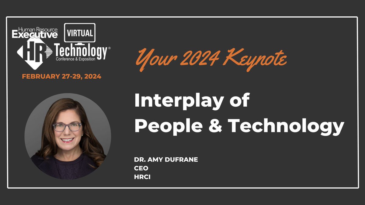 HRTechConf's tweet photo. 🌟🎙️ Keynote Alert! https://t.co/NJSVtrILDn Join Dr. Amy Dufrane @HRCI_CEO to discover the crucial role #HR plays in navigating this fusion of innovation, strategy, and ethics at #HRTEchConf Virtual 2024.

@HRCI_Official #CHRO #HRpro #HRAI #HRstrategy  #HRleaders https://t.co/fMGHEKBxNU
