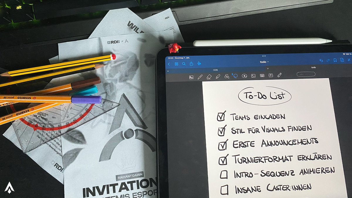 RDI_LOL24's tweet photo. Es ist Sonntag, doch für uns heißt das nur umso mehr Zeit am #RDI24⚔️weiterarbeiten!😤

Kann uns eventuell jemand beim letzten Punkt unserer To-Do Liste helfen und kennt ein paar insane Caster:innen?👇 https://t.co/azPyfrIj4b