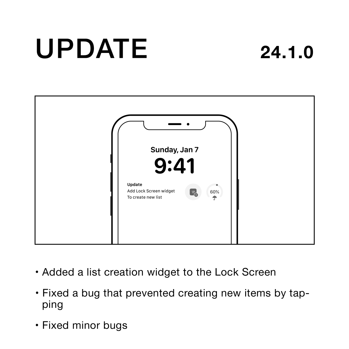 purelist_info's tweet photo. Update v24.1.0
- Added a list creation widget to the Lock Screen.
- Fixed a bug that prevented creating new items by tapping.
- Fixed minor bugs.
Download: https://t.co/ORlakbluK9 https://t.co/EQaZ1boFEc