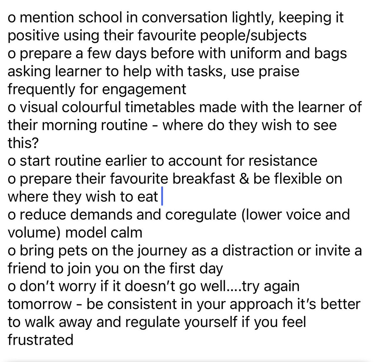 PCamhs's tweet photo. Good luck to everyone on school/college transitions tomorrow. A break from routine can make return a far steeper hill to climb. Our top tips for our parents/carers that may help #ebsa #ALNWales #mentalhealth #neurodivergence #transitions #schoolreturn #trustedadults https://t.co/jSS1zcQTlT