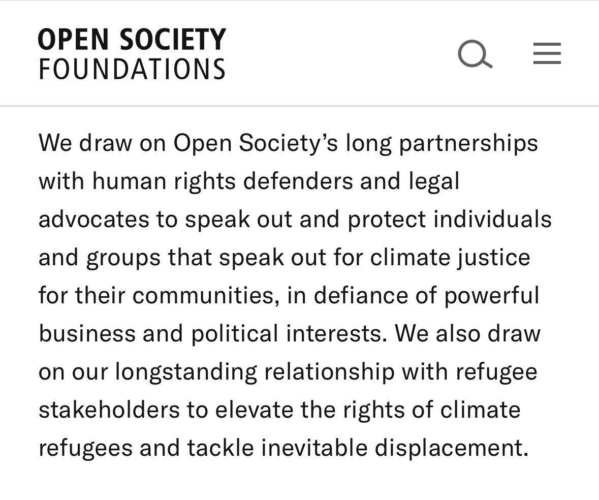 Sponsrad artikel av @OpenSociety som propagerar för ”klimaträttvisa”.