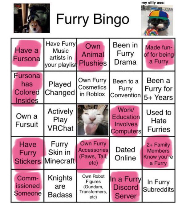 ThePinkRedFur's tweet photo. Guess I’m not a furry :( https://t.co/ZkqqVpp9Q5