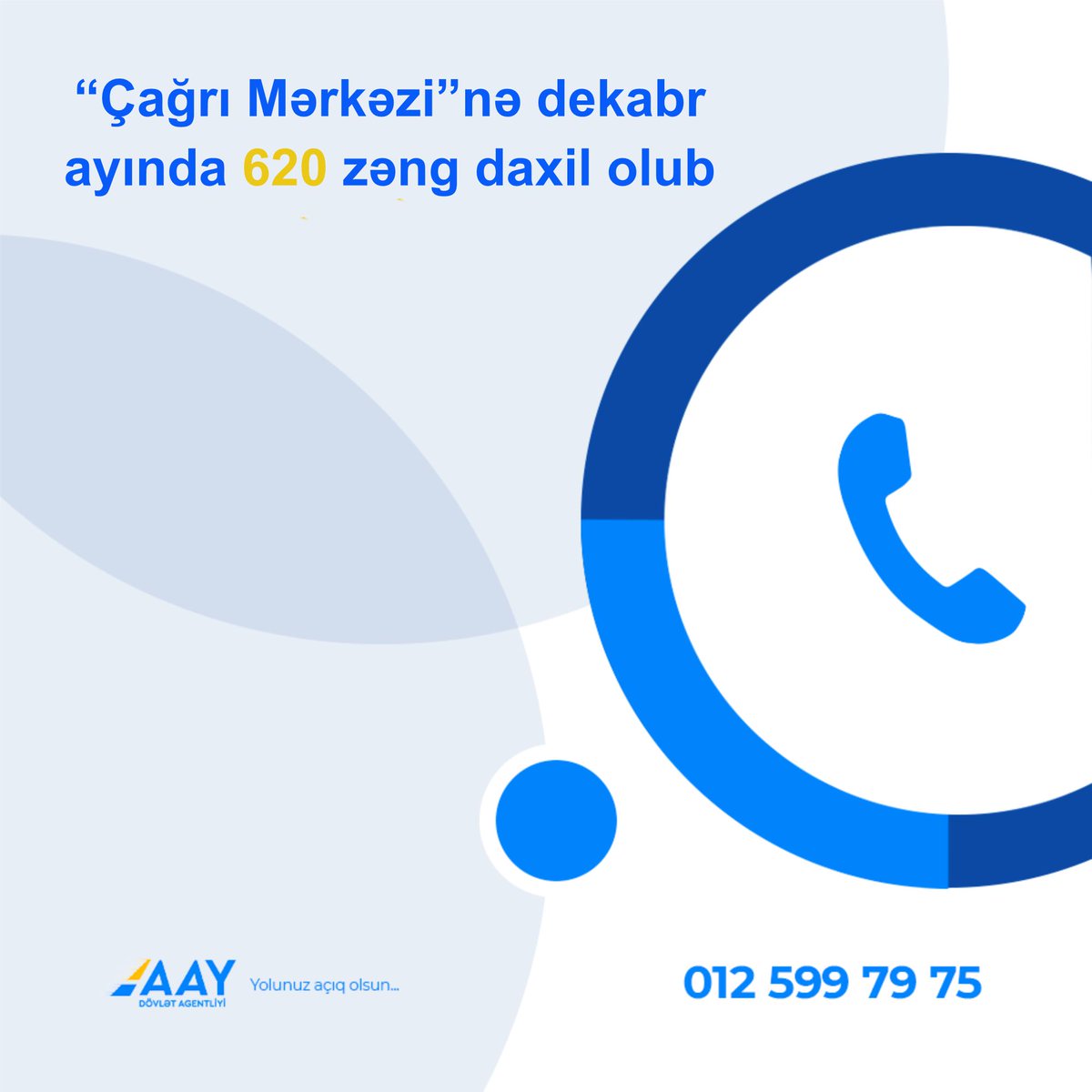 avtoyollar's tweet photo. “Çağrı Mərkəzi”nə 2023-cü ilin dekabr ayında 620 zəng daxil olub MƏLUMAT

https://t.co/I437OEnBVm https://t.co/5OCrIPrqU7