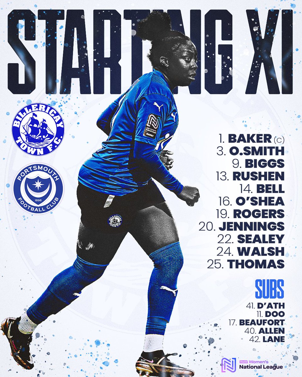 𝙏𝙀𝘼𝙈 𝙉𝙀𝙒𝙎👕

Here's the team to take on Portsmouth!

- Zoe Rushen and Morgan Rogers return to the starting 11
- Bridget Allen, Millie D'Ath and Maya Lane make the jump from the Reserves 👏
