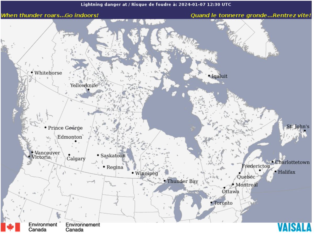 That's strange! Not a lightning storm anywhere in Canada, and our lights are still on. Electricians must have some other magic PP hasn't told us about.