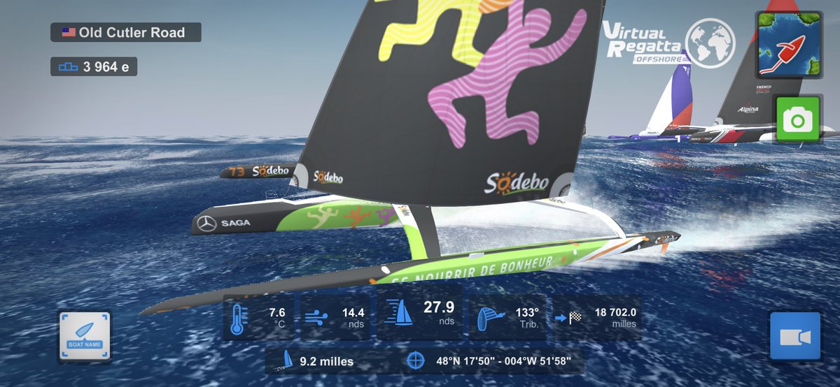 pays_qc's tweet image. C’est parti pour une autre course autour du monde sur le #ArkeaUltimChallenge #VROffshore ⛵️ 🌍