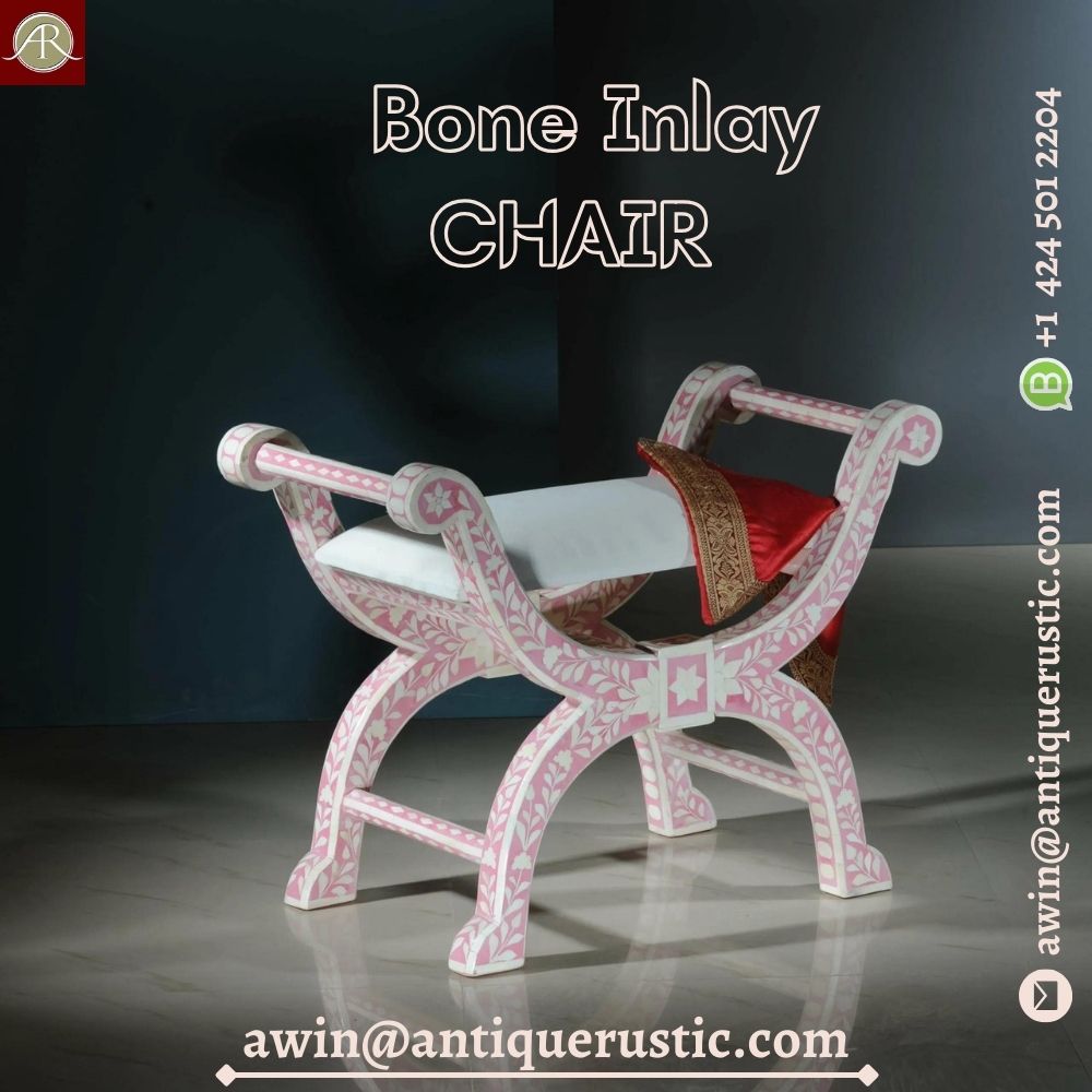Elevate Your Space with Bone Inlay Accent Chairs
Visit Now for More Info -  
 Contact Detail - +1 424 501 2204 
 Email - awin@antiquerustic.com
#ArtisanalElegance #CraftedLuxury #UniqueSeating #TimelessArtistry #ExceptionalCraftsmanship #BespokeCharm #ChairCraftedWithLove