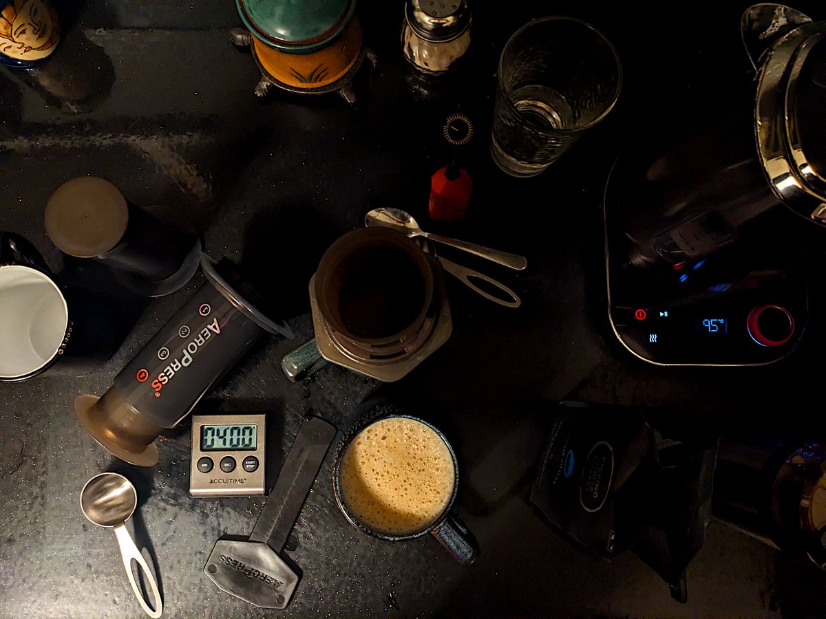 Morning routine ♥️ <a href="/AeroPress/">AeroPress</a> @KickingHorseCoffee #organic #coffeemorning