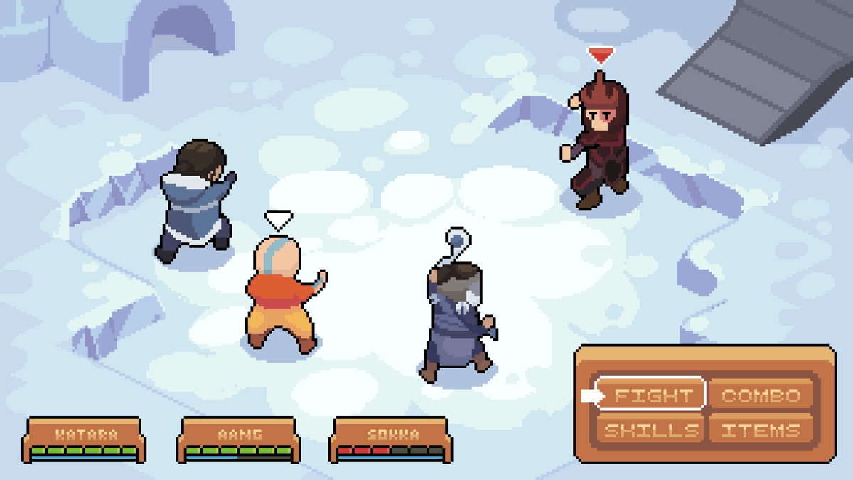 adroitcell's tweet photo. if avatar: the last airbender was a pixel art JRPG https://t.co/4hwCuIkYz5