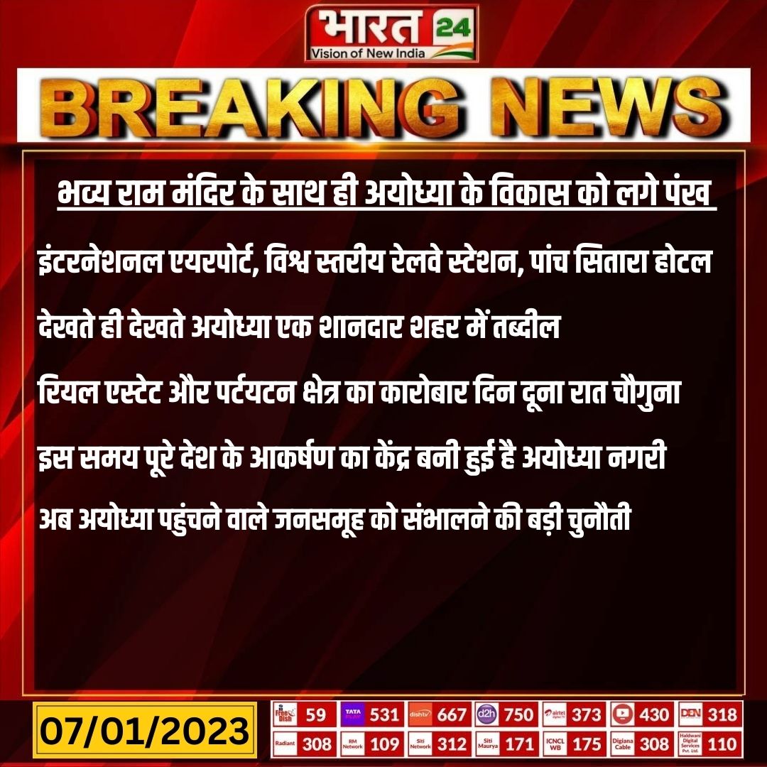 Bharat24Liv's tweet image. भव्य राम मंदिर के साथ ही अयोध्या के विकास को लगे पंख 

Watch : t.ly/dR7jx 

#AyodhyaRamMandir #AyodhyaDevelopment #Bharat24Digital 

@myogiadityanath @narendramodi
