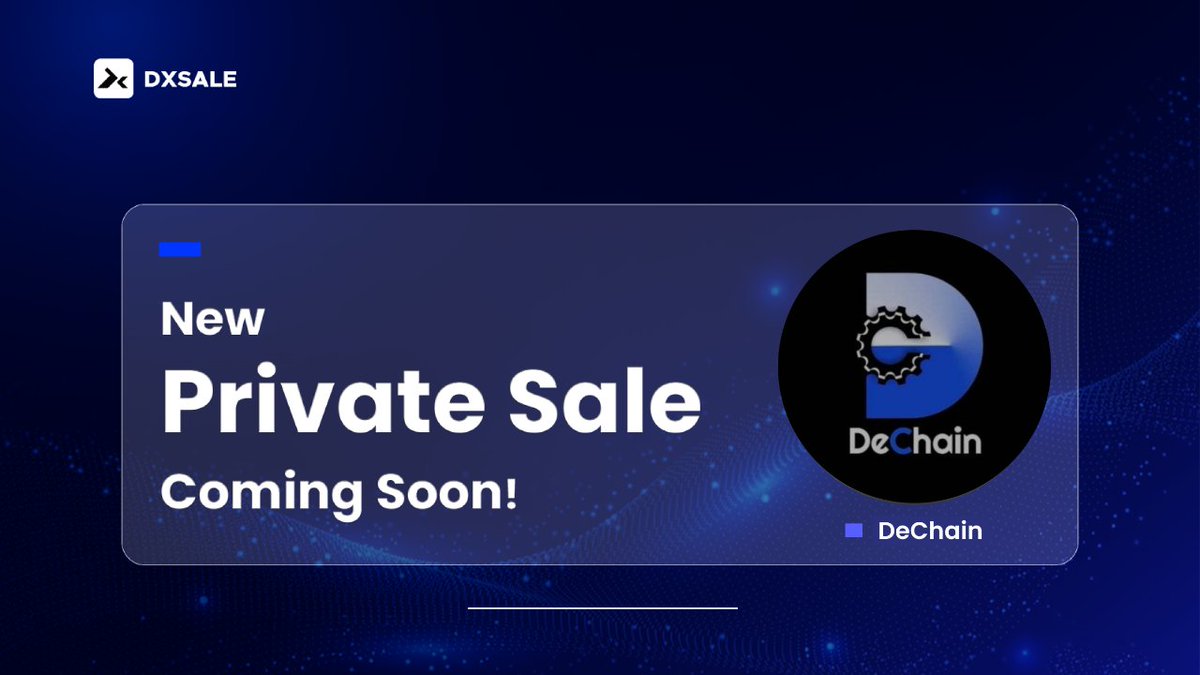dxsale's tweet photo. New Private Sale Coming SOON with @Dechaincoin on #BSC on #DxSale , the home for #DEFI !  

🗓️ January 15th, 2024

Where innovation meets simplicity in the world of cryptocurrency payments

#DeChain #PrivateSale #Binance

Check it out! 👇👇

https://t.co/aW7RzW8SDj https://t.co/dTsBXn0JoD